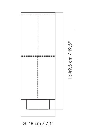 Hashira Table Lamp Ø18, RAW