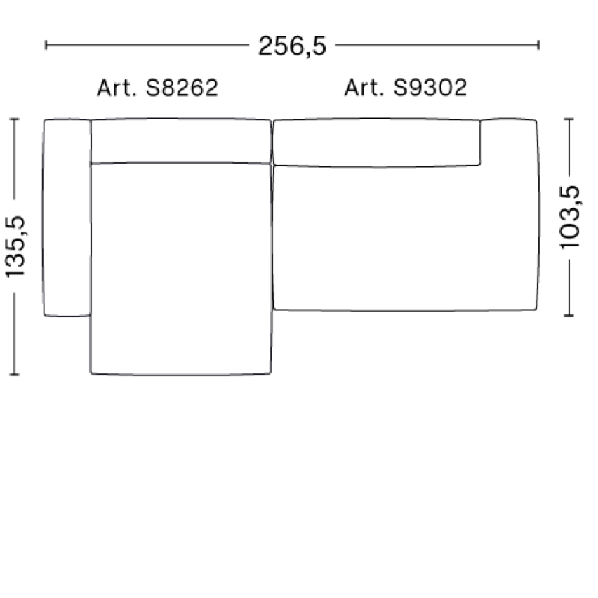 Mags Soft 2.5 Seater Combination 3 LEFT Armrest