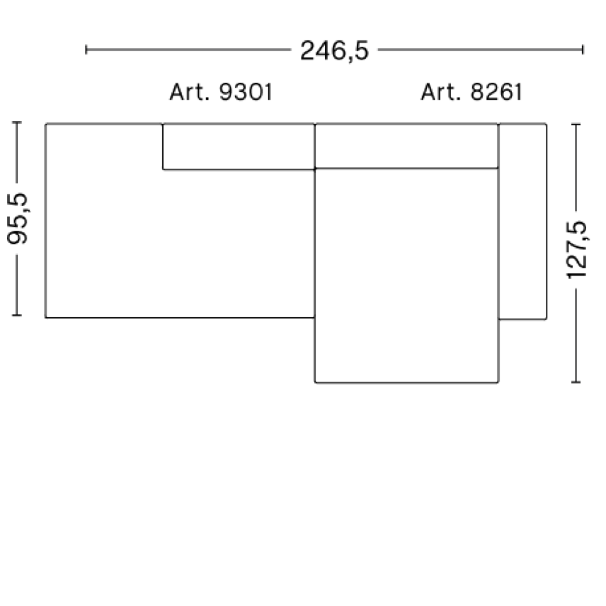 Mags 2.5 Seater Combination 3 RIGHT