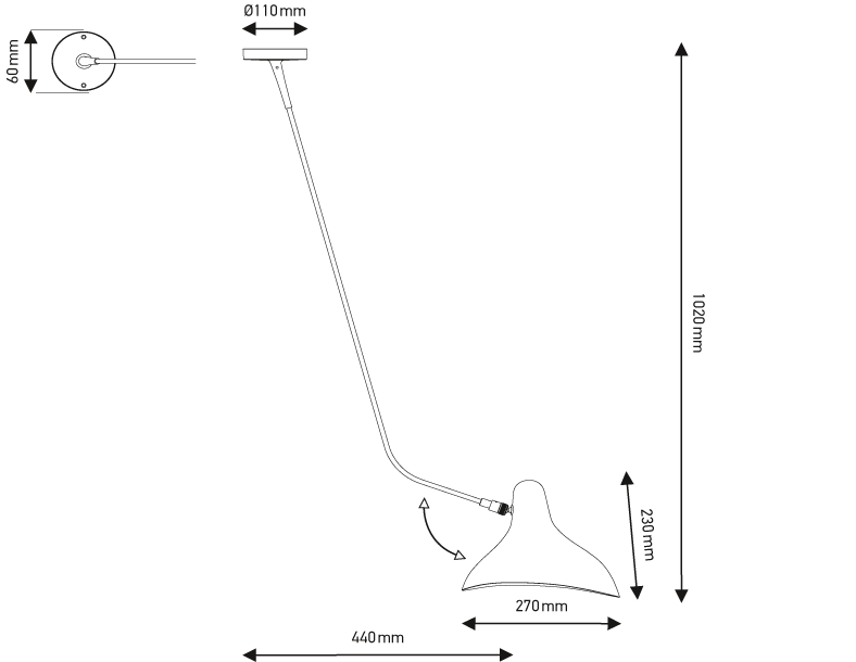 Mantis Ceiling Lamp BS4