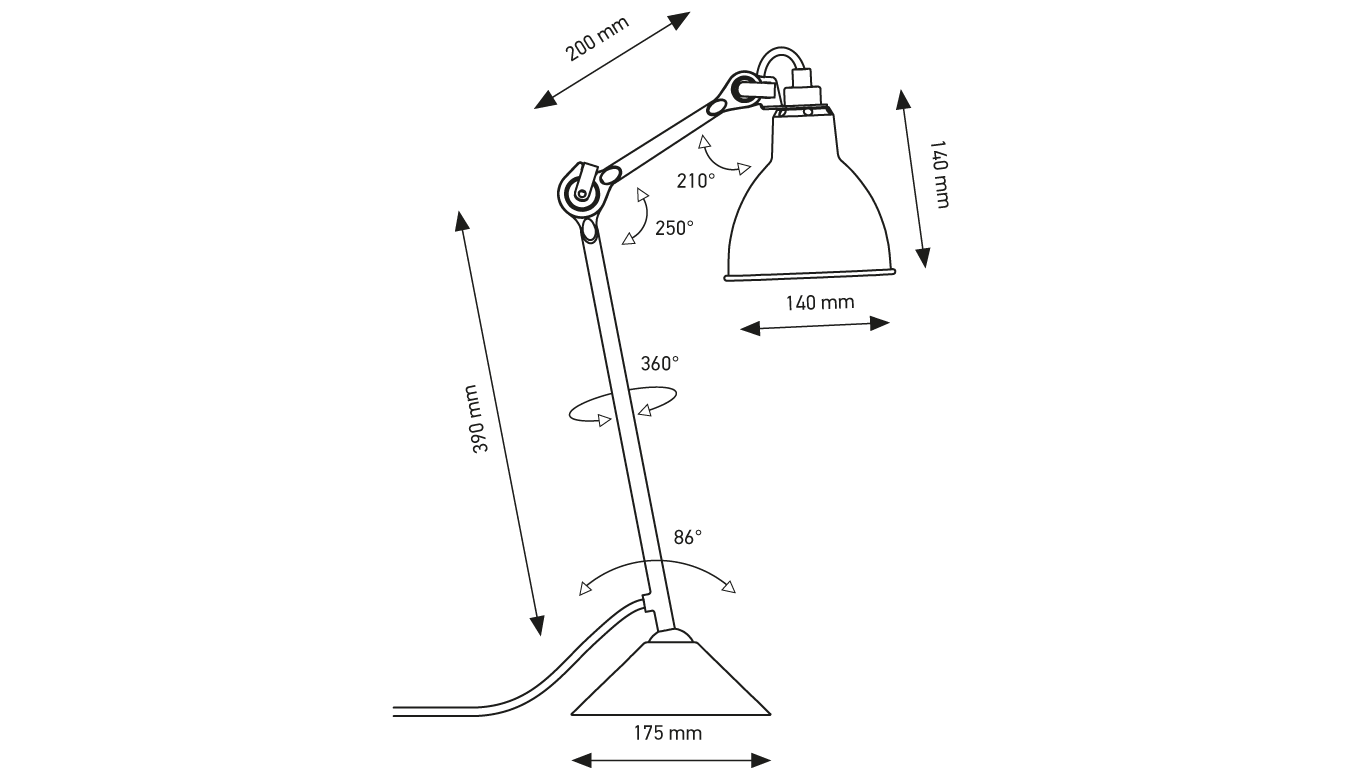 Lampe Gras Table Lamp No205