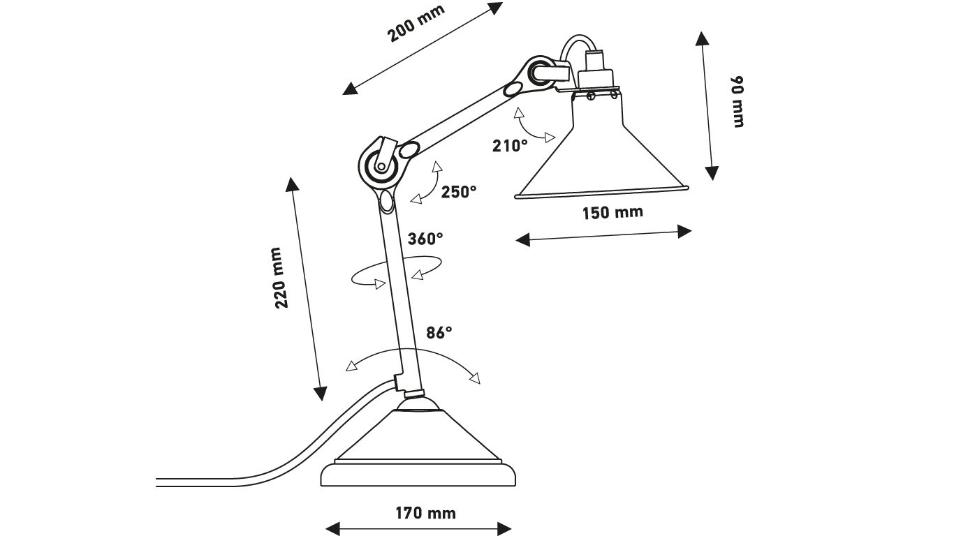 Lampe Gras Table Lamp No207