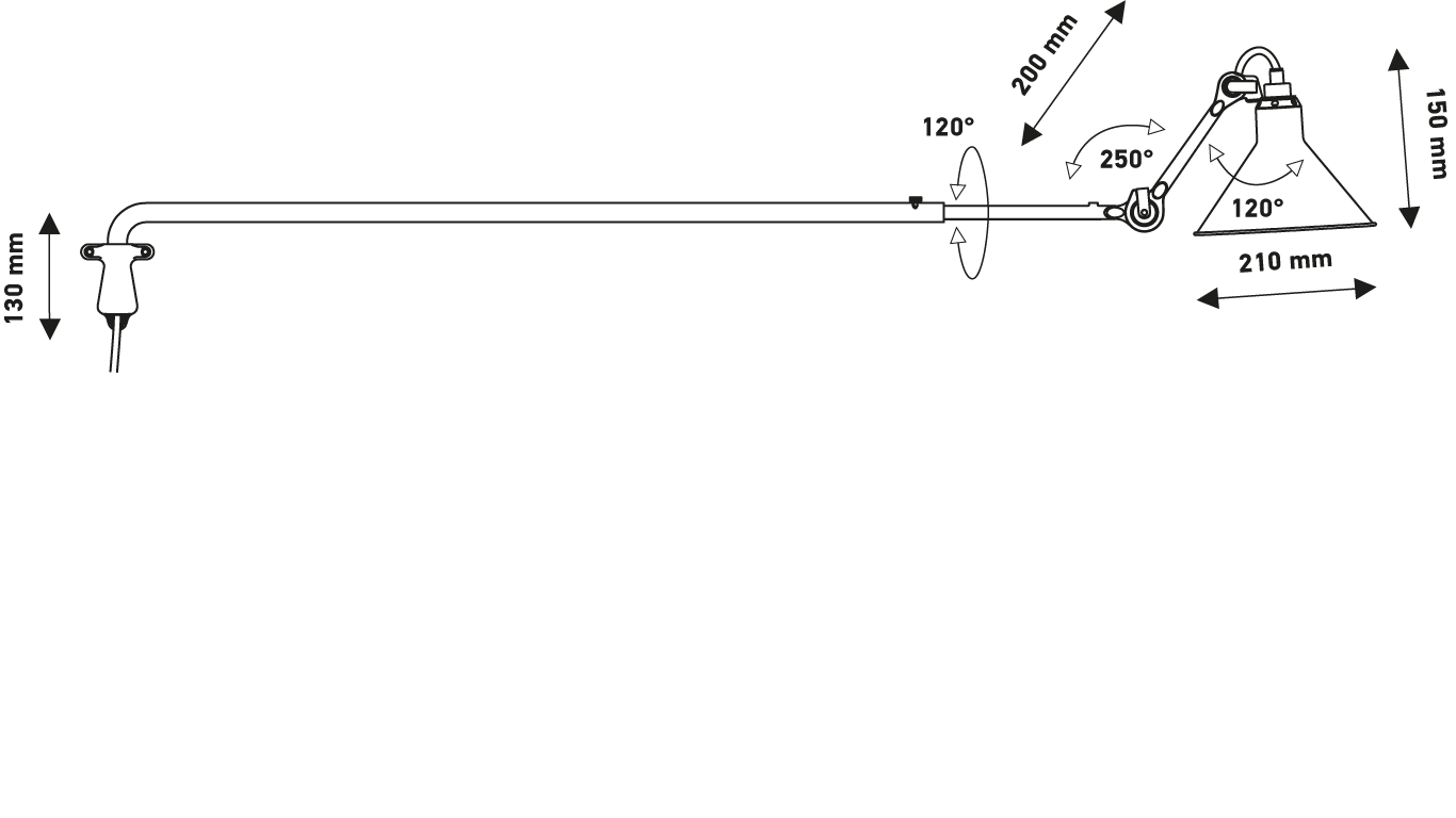 Lampe Gras Wall Lamp No213