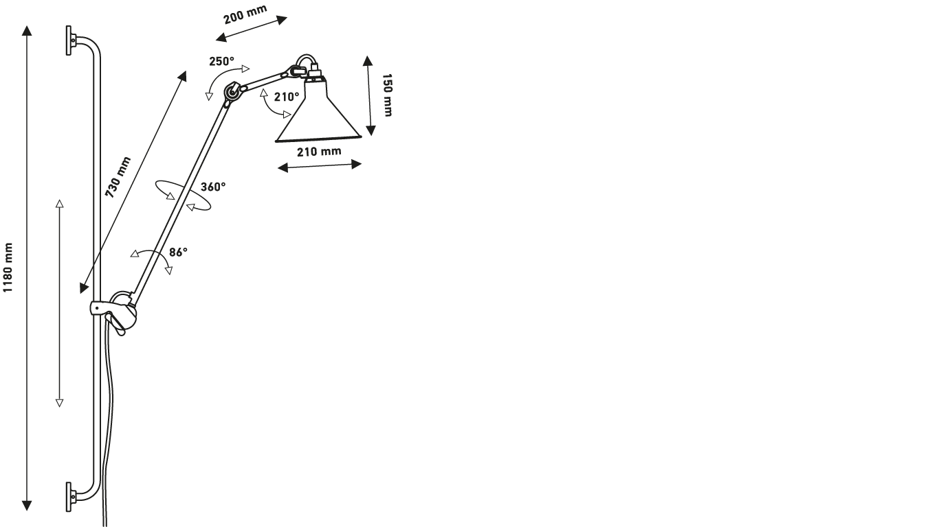 LAMPE GRAS WALL LAMP NO214