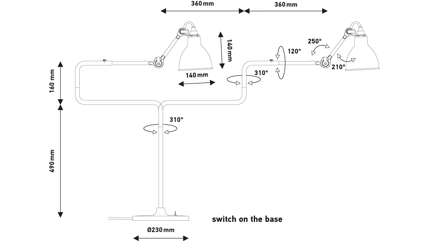 Lampe Gras Table Lamp No317