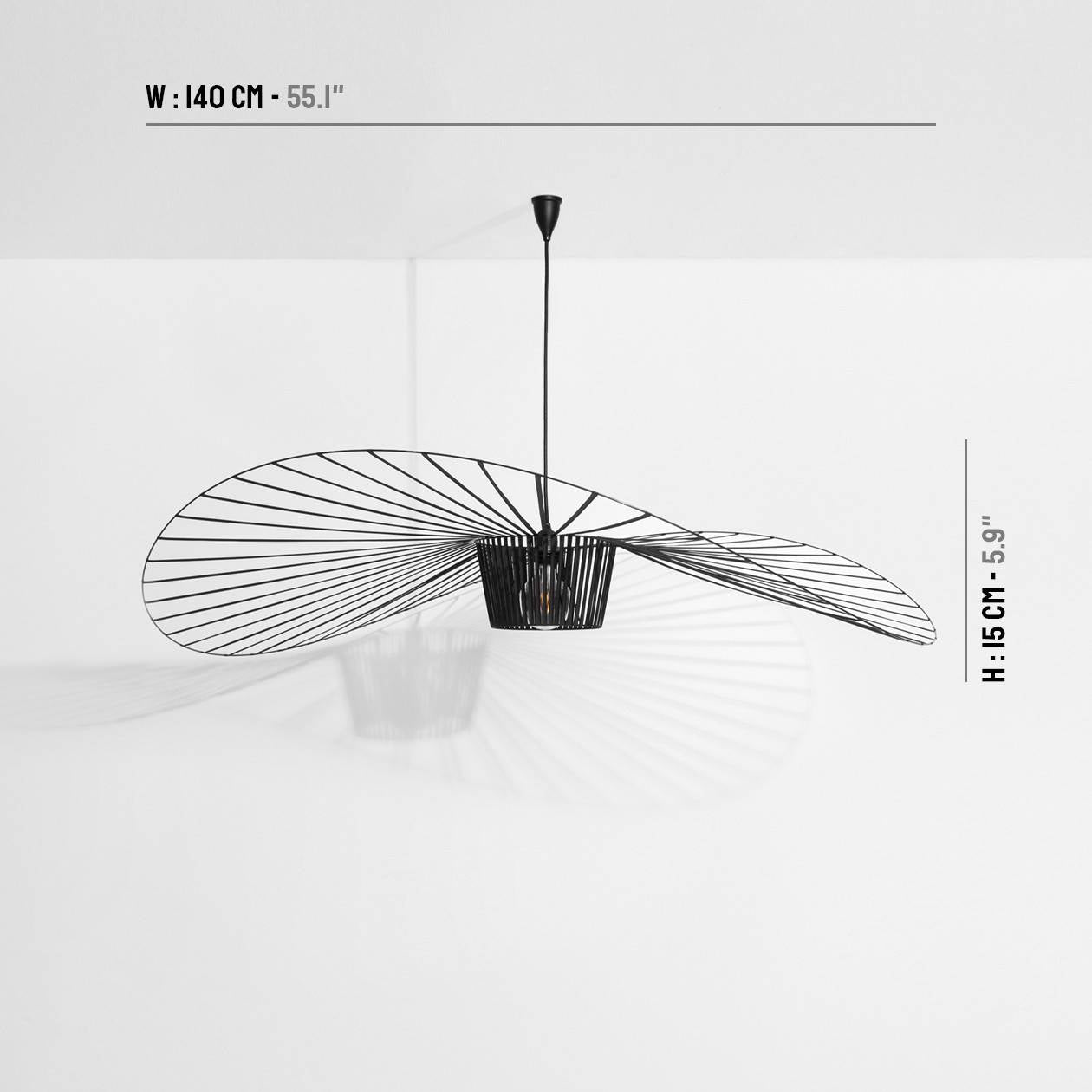 SALE Vertigo Pendant Lamp Medium Black Ex Display RRP £840