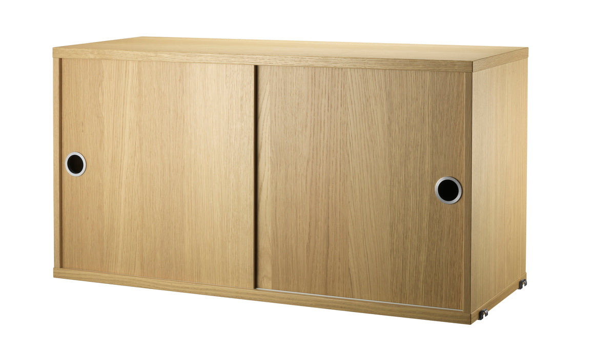 String Cabinet with Sliding Doors