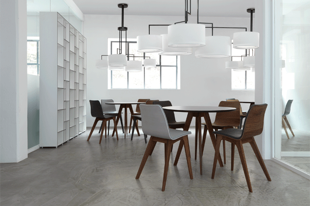 Ex Display - ZEITRAUM Noon 5 Pendant Lamitex Shades